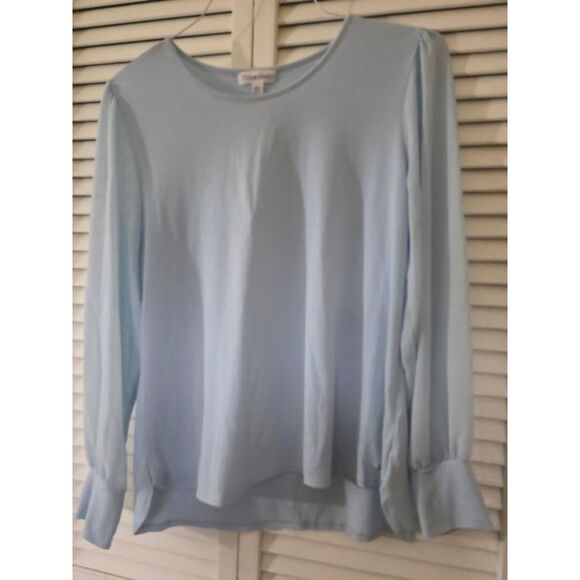 Naked Zebra Blouse Women Blue Medium New With Tags Elegant & Versatile Top - Picture 5 of 8